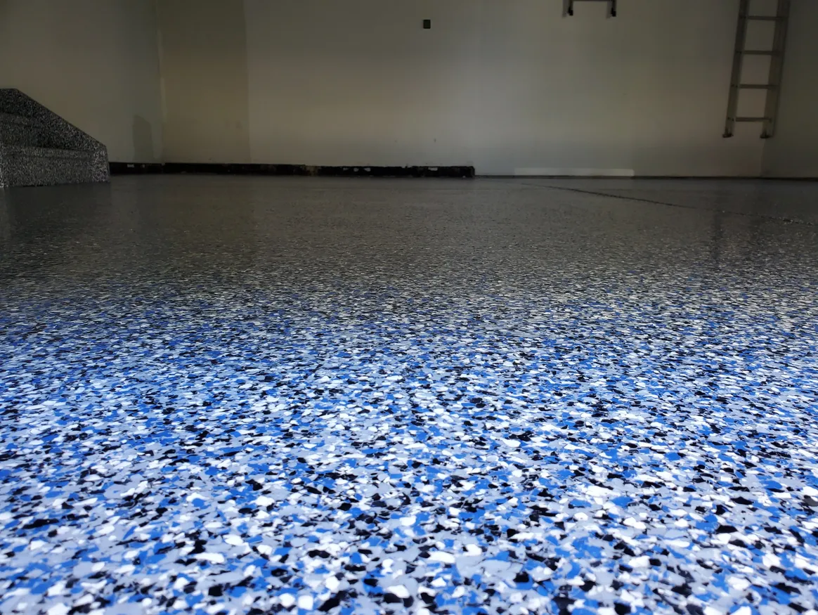 Blue Flake Floor