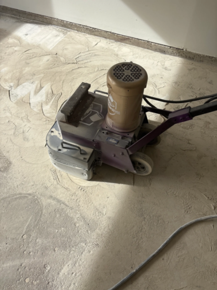 Diamond grinding concrete floor prep