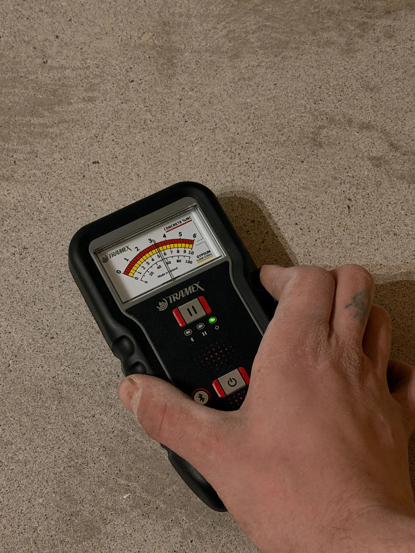 Concrete moisture test